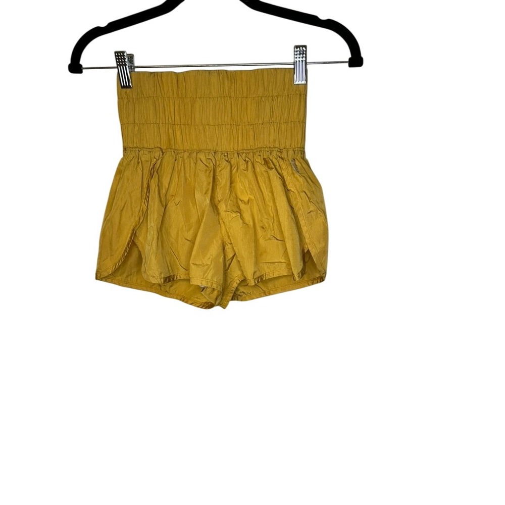 Free People Movement The Way Home Smocked‎ Waist Athletic Running Shorts XS